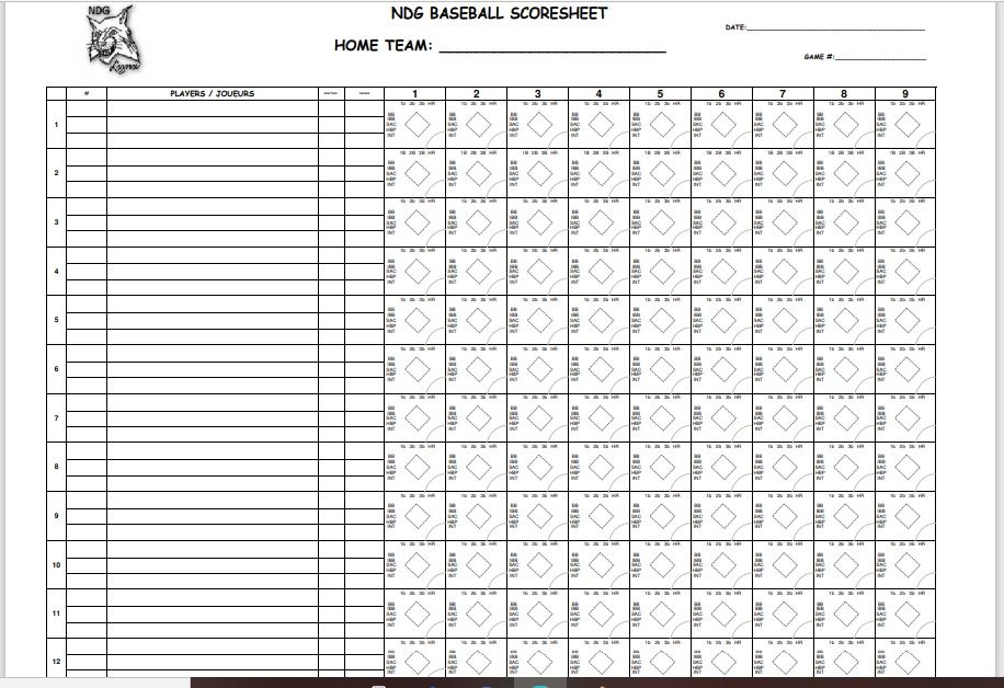 23 Free Baseball Scoresheet Templates - Mike's Templates