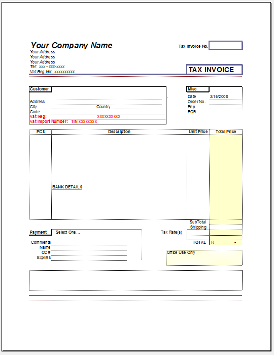 15 Free Services Invoice Templates - Mike's Templates