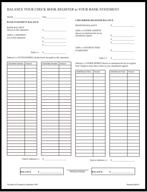 13 Free Checkbook Register Templates - Mike's Templates
